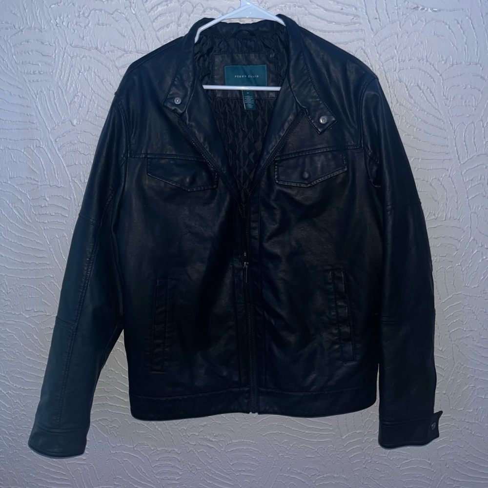 Black leather jacket